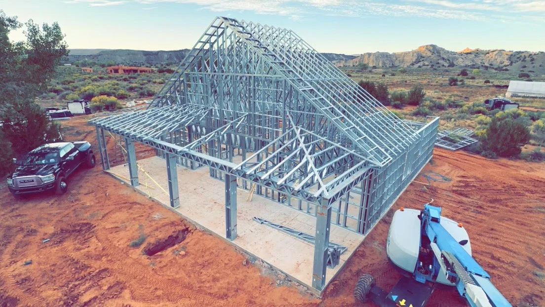 Aerial barndo steel kit in Kansas