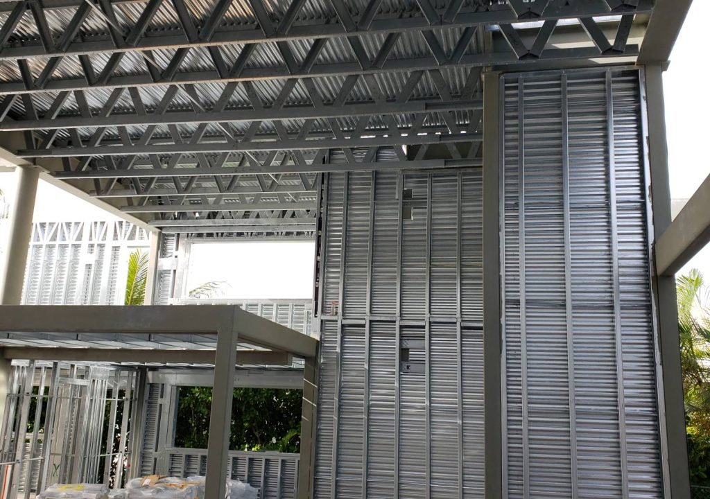 Steel barndo frame in Kansas