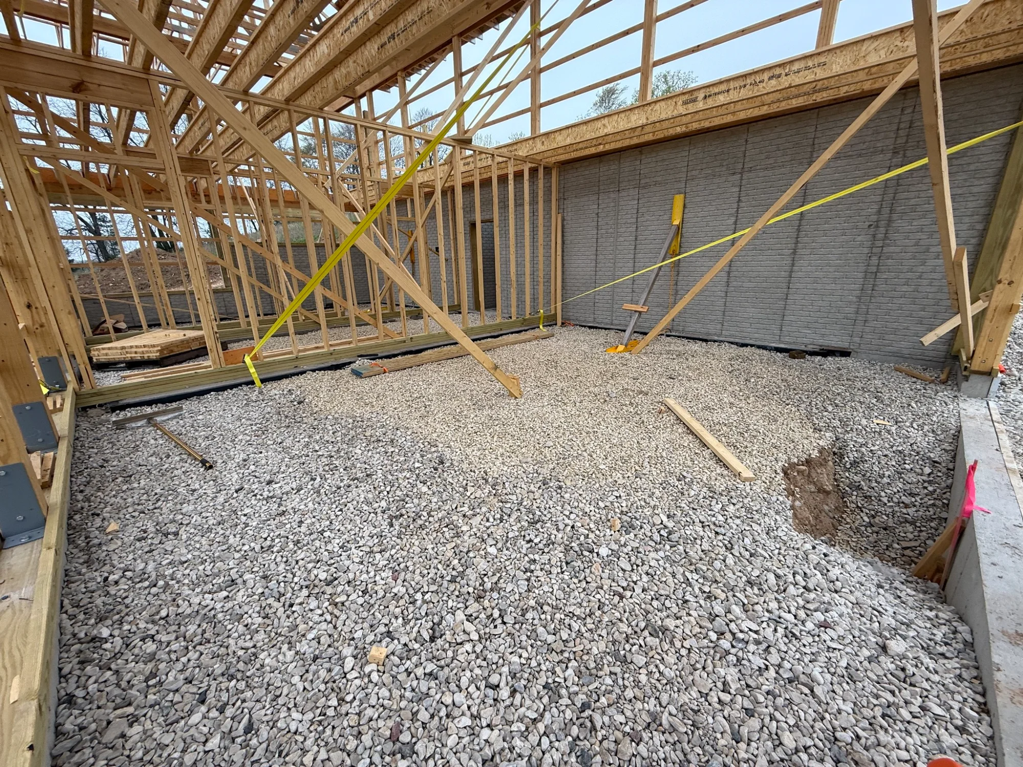 Wood frame barndominium construction in Kansas